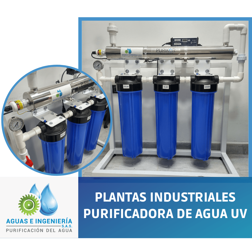 Estable Negrita Alegrarse Plantas industriales purificadoras de agua UV de 55W – 4 etapas – 20” – BB  (incluye kit adicional de filtros repuesto) : Aguas e Ingeniería